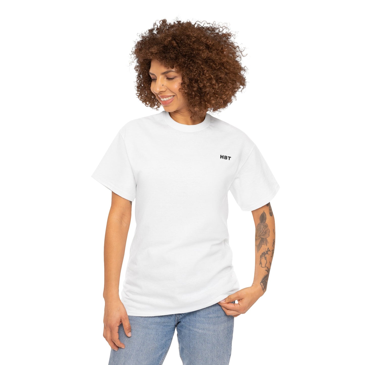 White Plain HBT Heavy Cotton Tee